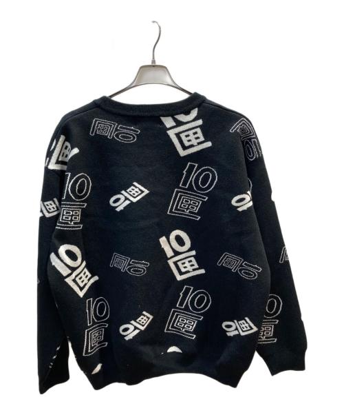 TENBOX（テンボックス）TENBOX (テンボックス) OG Logo Jacquard Sweater ブラック サイズ:M 未使用品の古着・服飾アイテム