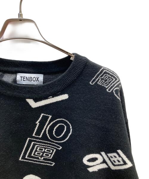 TENBOX（テンボックス）TENBOX (テンボックス) OG Logo Jacquard Sweater ブラック サイズ:M 未使用品の古着・服飾アイテム
