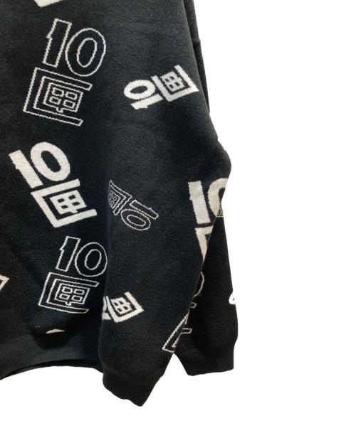 TENBOX（テンボックス）TENBOX (テンボックス) OG Logo Jacquard Sweater ブラック サイズ:M 未使用品の古着・服飾アイテム