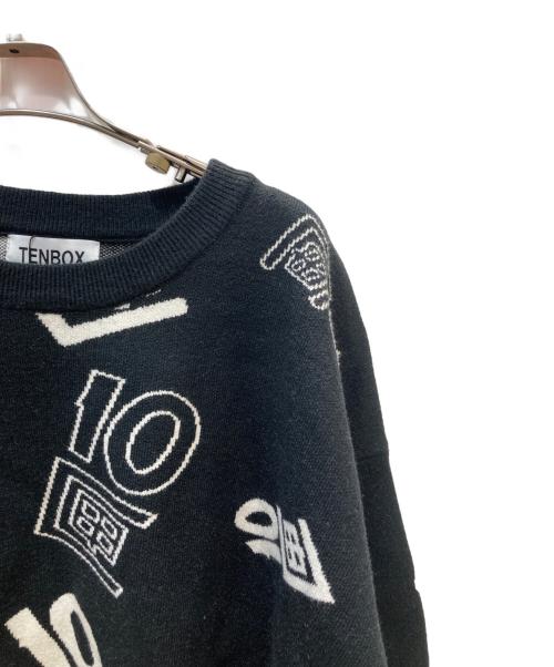 TENBOX（テンボックス）TENBOX (テンボックス) OG Logo Jacquard Sweater ブラック サイズ:L 未使用品の古着・服飾アイテム