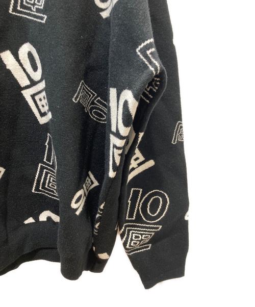 TENBOX（テンボックス）TENBOX (テンボックス) OG Logo Jacquard Sweater ブラック サイズ:L 未使用品の古着・服飾アイテム