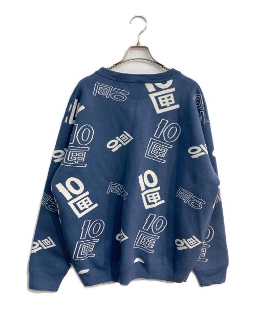 TENBOX（テンボックス）TENBOX (テンボックス) OG Logo Jacquard Sweater ネイビー サイズ:Mの古着・服飾アイテム