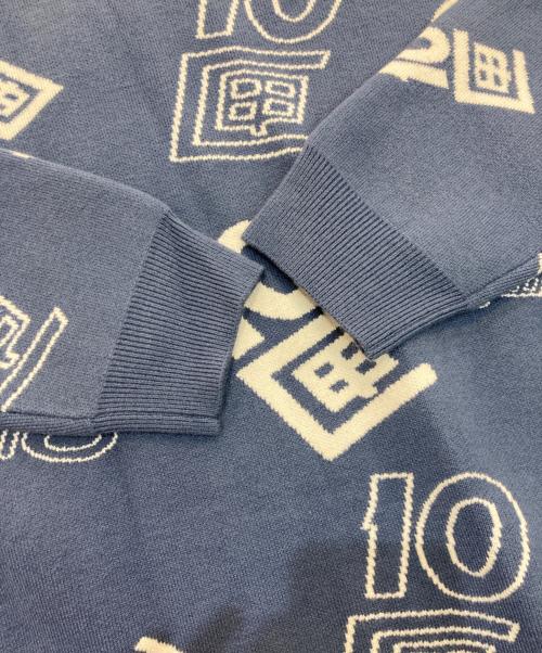 TENBOX（テンボックス）TENBOX (テンボックス) OG Logo Jacquard Sweater ネイビー サイズ:M 未使用品の古着・服飾アイテム