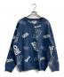 TENBOX（テンボックス）の古着「OG Logo Jacquard Sweater」｜ネイビー