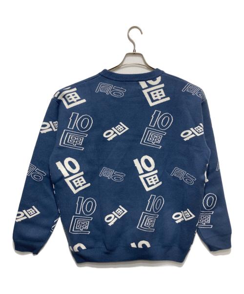 TENBOX（テンボックス）TENBOX (テンボックス) OG Logo Jacquard Sweater/ロゴジャガードニット ネイビー サイズ:L 未使用品の古着・服飾アイテム