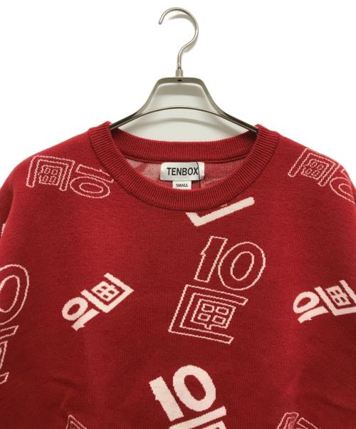 TENBOX（テンボックス）TENBOX (テンボックス) OG Logo Jacquard Sweater/オージー ロゴ ジャガード セーター ニット レッド サイズ:S 未使用品の古着・服飾アイテム