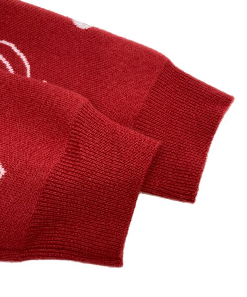 TENBOX（テンボックス）TENBOX (テンボックス) OG Logo Jacquard Sweater レッド サイズ:M 未使用品の古着・服飾アイテム