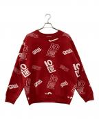 TENBOXテンボックス）の古着「OG Logo Jacquard Sweater」｜レッド