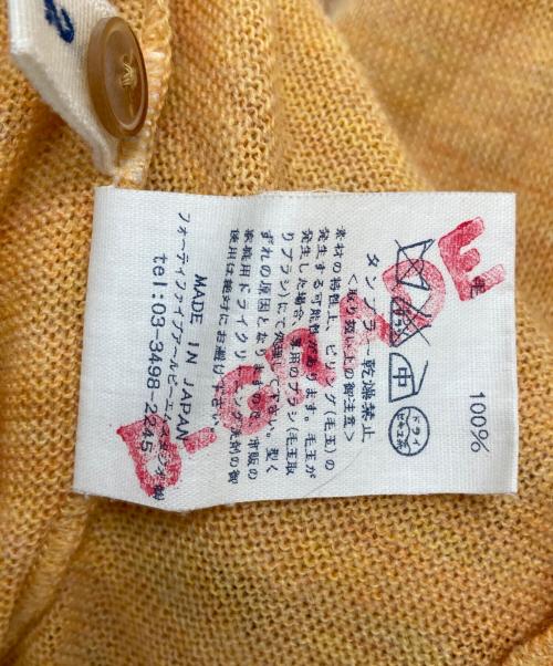 45R（フォーティファイブ・アール）45R (フォーティファイブ・アール) クルーネックカーディガン オレンジ サイズ:2の古着・服飾アイテム