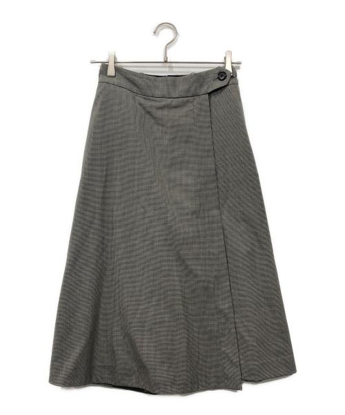 MARGARET HOWELL（マーガレットハウエル）MARGARET HOWELL (マーガレットハウエル) FINE WOOL POPLIN キュロット ラップスカート グレー サイズ:１の古着・服飾アイテム