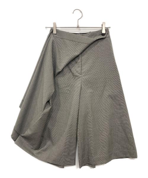 MARGARET HOWELL（マーガレットハウエル）MARGARET HOWELL (マーガレットハウエル) FINE WOOL POPLIN キュロット ラップスカート グレー サイズ:１の古着・服飾アイテム