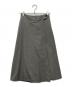 MARGARET HOWELL（マーガレットハウエル）の古着「FINE WOOL POPLIN キュロット ラップスカート」｜グレー