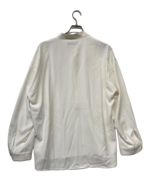 Jih Nunc（ジーヌンク）Jih Nunc (ジーヌンク) バンドカラー比翼プルオーバーシャツ ホワイト サイズ:sizeSの古着・服飾アイテム