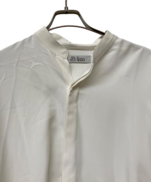 Jih Nunc（ジーヌンク）Jih Nunc (ジーヌンク) バンドカラー比翼プルオーバーシャツ ホワイト サイズ:sizeSの古着・服飾アイテム