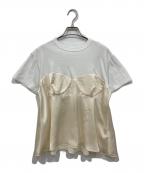 sacaiサカイ）の古着「Cotton Jersey T-shirt Corset Detail」｜ホワイト