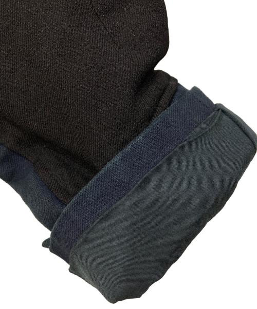 COMME des GARCONS HOMME PLUS EVER GREEN（コムデギャルソンオムプリュス エバーグリーン）COMME des GARCONS HOMME PLUS EVER GREEN (コムデギャルソンオムプリュス エバーグリーン) 製品染めデニムドッキング縮絨ジャケット ブラック×ネイビー サイズ:Sの古着・服飾アイテム