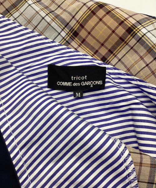 tricot COMME des GARCONS（トリココムデギャルソン）tricot COMME des GARCONS (トリココムデギャルソン) 再構築スカート ネイビー サイズ:Mの古着・服飾アイテム