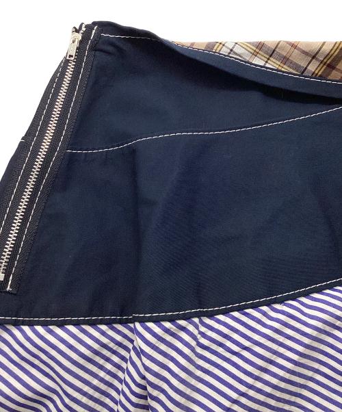 tricot COMME des GARCONS（トリココムデギャルソン）tricot COMME des GARCONS (トリココムデギャルソン) 再構築スカート ネイビー サイズ:Mの古着・服飾アイテム