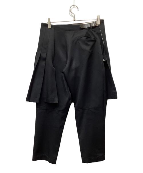 BLACK COMME des GARCONS（ブラックコムデギャルソン）BLACK COMME des GARCONS (ブラックコムデギャルソン) スカートドッキングパンツ ブラック サイズ:Sの古着・服飾アイテム