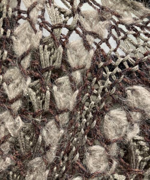 Y's for men（ワイズフォーメン）Y's for men (ワイズフォーメン) デザインニット ブラウン サイズ:3の古着・服飾アイテム