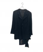 COMME des GARCONSコムデギャルソン）の古着「スパンコールレーステーラードジャケット」｜ブラック