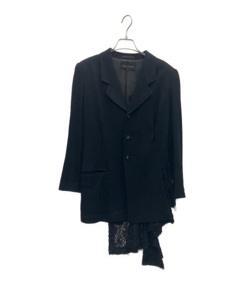 COMME des GARCONS（コムデギャルソン）COMME des GARCONS (コムデギャルソン) スパンコールレーステーラードジャケット ブラック サイズ:Sの古着・服飾アイテム