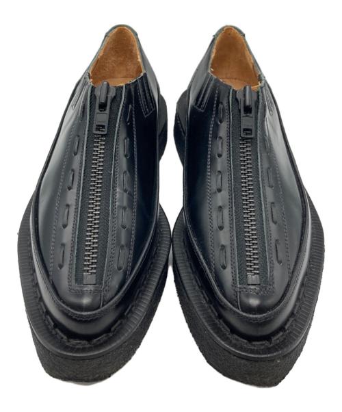 COMME des GARCONS HOMME PLUS（コムデギャルソンオムプリュス）COMME des GARCONS HOMME PLUS (コムデギャルソンオムプリュス) GEORGE COX (ジョージコックス) ZIP SLIP-ON CREEPER ブラック サイズ:6の古着・服飾アイテム