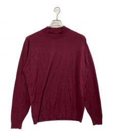 JOHN SMEDLEY（ジョンスメドレー）の古着「モックネックニット」｜ボルドー