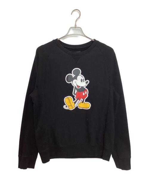 TAKAHIROMIYASHITA TheSoloIst.（タカヒロミヤシタ ザソロイスト）TAKAHIROMIYASHITA TheSoloIst. (タカヒロミヤシタ ザソロイスト) DISNEY (ディズニー) Mickey Mouse Crew Sweat ブラック サイズ:50の古着・服飾アイテム