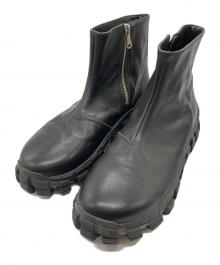 MAISON SPECIAL×SPECIAL SHOES FACTORY（メゾンスペシャル×スペシャルシューズファクトリー）の古着「Rattling Sole Side Zip Boots」｜ブラック