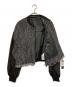 JEANASIS (ジーナシス) 異素材ツイードショートブルゾン ブラック サイズ:F 未使用品：5000円