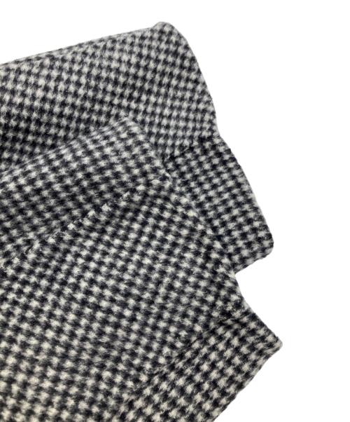 icB（アイシービー）icB (アイシービー) Wool Rever ノーカラーコート ブラックの古着・服飾アイテム