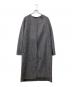icB（アイシービー）の古着「Wool Rever ノーカラーコート」｜ブラック
