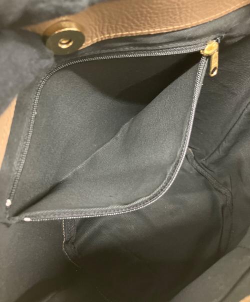 ourhome（アワホーム）ourhome (アワホーム) こだわりレザーのバケツバッグ ブラウンの古着・服飾アイテム