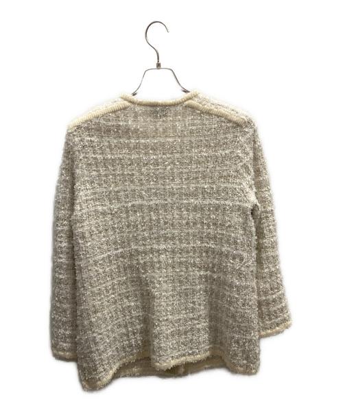 UNITED ARROWS（ユナイテッドアローズ）UNITED ARROWS (ユナイテッドアローズ) ツイードモールパイピングカーディガン オフホワイト サイズ:フリーの古着・服飾アイテム