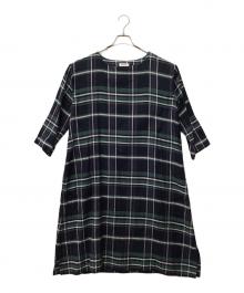plantation（プランテーション）の古着「タータンガーゼワンピース」｜ネイビー