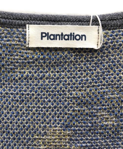 plantation（プランテーション）plantation (プランテーション) ホグシ花ニットロングカーディガン グレー サイズ:Ⅿ 未使用品の古着・服飾アイテム