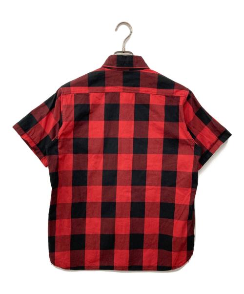 SUGAR CANE（シュガーケーン）SUGAR CANE (シュガーケーン) TWILL CHECK WORK S/S SHIRTS レッド サイズ:SMALLの古着・服飾アイテム