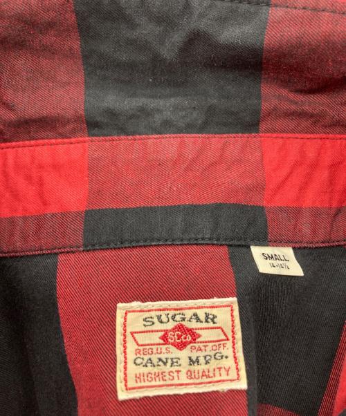 SUGAR CANE（シュガーケーン）SUGAR CANE (シュガーケーン) TWILL CHECK WORK S/S SHIRTS レッド サイズ:SMALLの古着・服飾アイテム