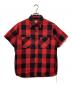 SUGAR CANE（シュガーケーン）の古着「TWILL CHECK WORK S/S SHIRTS」｜レッド