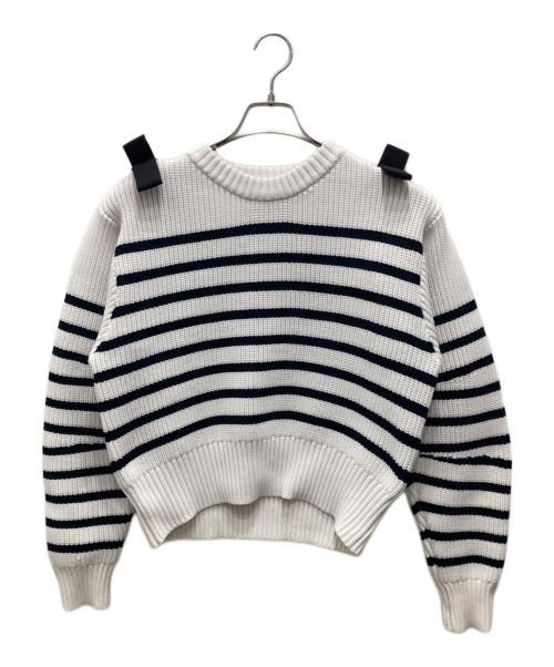 Bibiy.（ビビィ）Bibiy. (ビビィ) ボーダーニット ホワイト×ブラック サイズ:Freeの古着・服飾アイテム