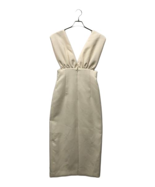 Whim Gazette（ウィムガゼット）Whim Gazette (ウィムガゼット) Vジャンスカワンピース アイボリー サイズ:36の古着・服飾アイテム