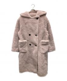 HER LIP TO（ハーリップトゥ）の古着「Fleur Shearling Boa Coat」｜ピンク