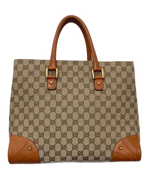 GUCCI（グッチ）GUCCI (グッチ) GGキャンバス トートバッグ  ブラウンの古着・服飾アイテム