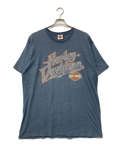 HARLEY-DAVIDSON（ハーレーダビッドソン）HARLEY-DAVIDSON (ハーレーダビッドソン) プリントTシャツ ネイビー サイズ:2Xの古着・服飾アイテム