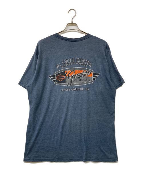 HARLEY-DAVIDSON（ハーレーダビッドソン）HARLEY-DAVIDSON (ハーレーダビッドソン) プリントTシャツ ネイビー サイズ:2Xの古着・服飾アイテム