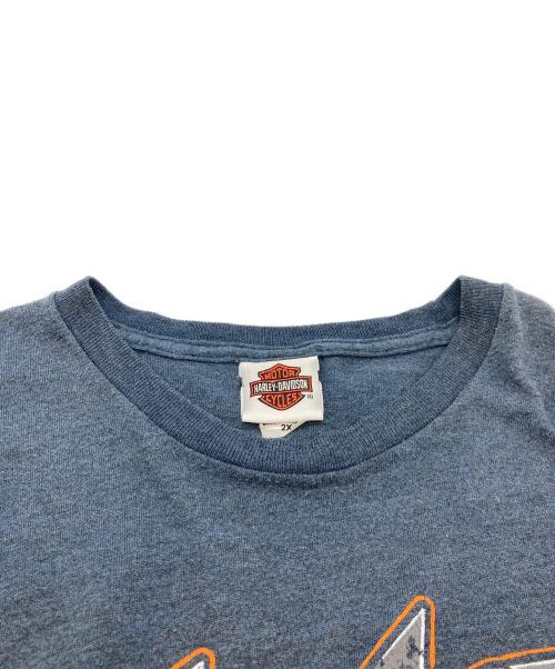 HARLEY-DAVIDSON（ハーレーダビッドソン）HARLEY-DAVIDSON (ハーレーダビッドソン) プリントTシャツ ネイビー サイズ:2Xの古着・服飾アイテム