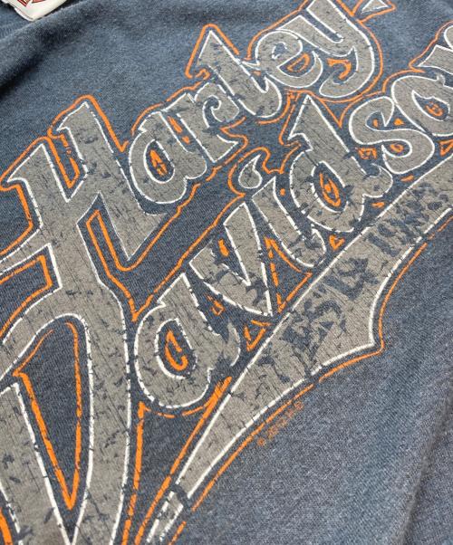 HARLEY-DAVIDSON（ハーレーダビッドソン）HARLEY-DAVIDSON (ハーレーダビッドソン) プリントTシャツ ネイビー サイズ:2Xの古着・服飾アイテム