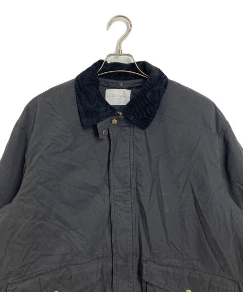 studio clip（スタジオクリップ）studio clip (スタジオクリップ) 裏キルトフィッシングコート　ロングコート　ビッグシルエット　撥水加工 natural by clip ブラック サイズ:FREEの古着・服飾アイテム