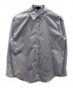 theoryセオリー）の古着「Stripe Shirting BF Shirt」｜ブルー